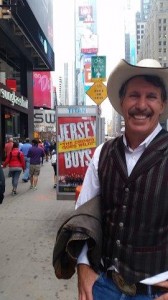 Mr. Carew is happy to be at Times Square and always ready for the next great pop-up book signing (1)