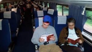 On the train from NYC to Boston everyone is reading The Legacy Letters (2)