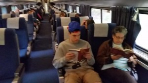 On the train from NYC to Boston everyone is reading The Legacy Letters (3)