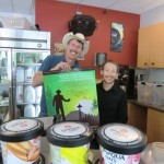 Signing a Poster with Tim the Owner of Grind Coffee Shop!
