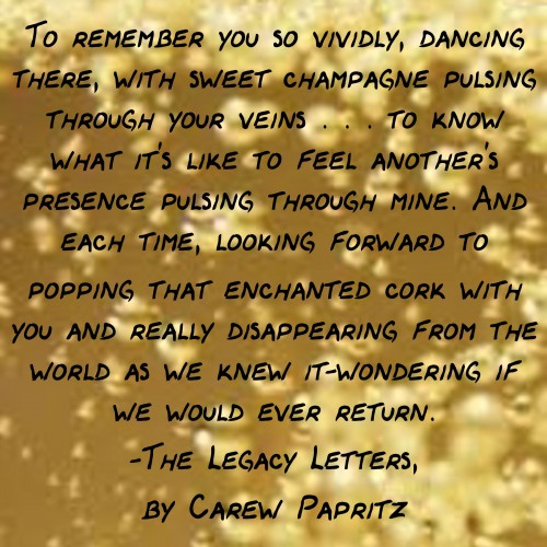 Quote - To remember you so vividly. - Champagne Background