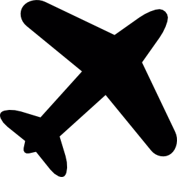 airplane shape black