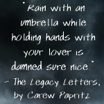 Rain with an umbrella....
