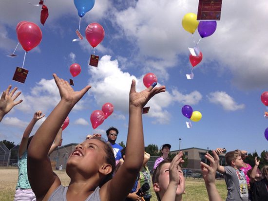 Auburn YMCA - Book Balloon Launch - 7-29-16